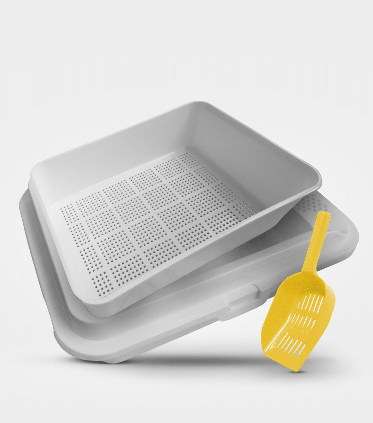 Bac à litière pour chat avec tamis + pelle